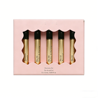 Coffrets découverte de parfums en échantillon de 2 ml, boîte en papier artistique avec laminage mat, flacon vaporisateur, flacon de parfum d'essai, boîte d'emballage à roulettes