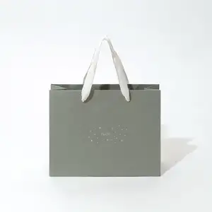 Biodegradable White Cardboard Large Shopping Bags Luxury Foldable Reusable Paper Bag
