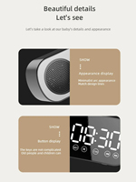 Haut-parleur intelligent Z7 avec alarme, Bluetooth, horloge miroir, sans fil, portable, pour la maison et l'extérieur, mini radio audio HIFI