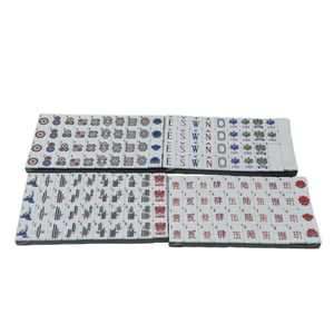 Lot de 160 tuiles de <span class=keywords><strong>jeu</strong></span> de Mahjong occidental moderne de luxe en acrylique rose cristal, style américain, pour la vente en gros - Product Image 3