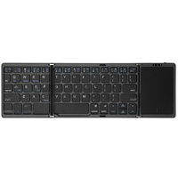 Keyboard Mini Lipat Tiga Nirkabel Ultra Tipis Portabel Baru B089T untuk Ponsel, Tablet, dan Penggunaan Kantor dengan Touchpad