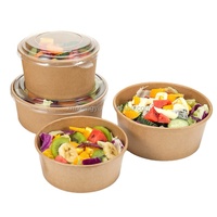 Gobelet en papier, Boîte à nouilles à emporter en kraft avec poignée, Contenants pour restauration rapide, Bols à déjeuner en papier, Barquettes à soupe couvertes