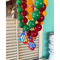 Collar de Cuentas de Vidrio Coloridas Minimalistas Personalizadas, Gargantilla de Cuentas Acrílicas Hechas a Mano, Joyería Hipoalergénica para Mujer, Regalos