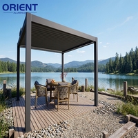 Pergola électrique réglable en aluminium avec toit à lamelles, anti-UV, sans entretien, 3x3, 3x4, 4x4, 4x6 m