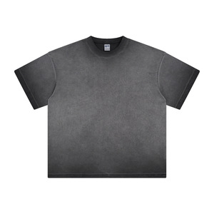 เสื้อยืดโอเวอร์ไซส์ผู้ชายดีไซน์ใหม่ น้ำหนัก 250 กรัม ทรงใหญ่พิเศษ สีสโตนเรโทร ผ้าฝ้าย 100% ทรงบ็อกซี่ฟิต ล้างสีแบบแอซิดวอช - Product Image 6