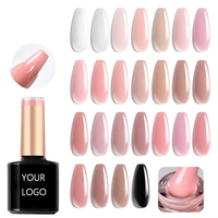 HS Jelly Nude Colors Liquid Gel Builder 8 en 1 Glue Hema Free Private Label Vegan No Burn BIAB Soak off Builder Extension Gel