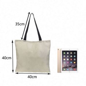 ถุงช้อปปิ้งลายแมวและสุนัข ผ้าฝ้ายลินินสีดำ เป็นมิตรกับสิ่งแวดล้อม  กระเป๋าสะพายไหล่ลายสัตว์ ทำจากผ้าปอกระเจา - Product Image 2