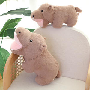 Commercio all'ingrosso di fabbrica realistico ippopotamo giocattoli di peluche animali selvatici ippopotamo realistico ippopotamo di peluche - Product Image 4