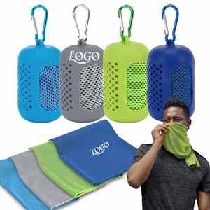Mini serviette rafraîchissante portable en gel de silicone tissé, en fibre de polyester, séchage rapide, pour fitness, sport, course à pied et activités de plein air - Product Image 1