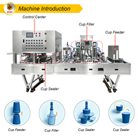 Automatische machine voor het vullen en sealen van dipsausbekers (3000 bekers/uur, 1oz & 2oz)