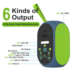Açık güç banka güneş enerjisi sistemi Lifepo4 pil mobil 120W Mini güneş jeneratör güç istasyonu - Product Image 4