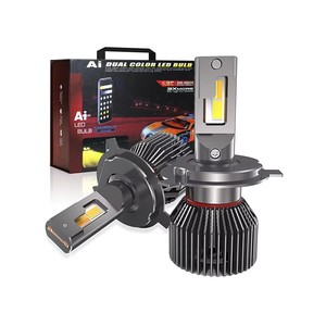 Siêu Sáng Hi/Chùm Thấp 140W Màu Sắc Kép 3000K 6000K Ứng Dụng Điều Khiển H4 <span class=keywords><strong>LED</strong></span> Đèn Pha Bóng Đèn - Product Image 3