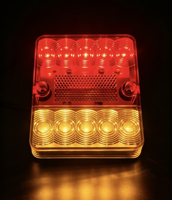 10 LED Truck Tail Light Amber Red Rear Lamp Trailer Lorry Rear Stop Turn Signal Light for Heavy Duty Truck