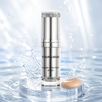Fond de teint liquide 30 ml, écran solaire, végan, couvrance totale, léger, hydratant, teinte transparente pour la peau avec SPF 55, sans logo