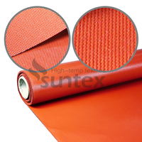 Suntex isolation thermique tissu en fibre de verre résistant au feu tissu enduit de Silicone