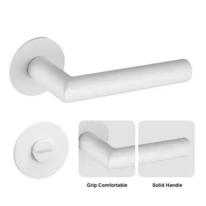 Fabrik Lieferant Custom Design Hot Sale Weiß Moderne Türen Knopf Hebel Gebäude Badezimmer Glastür griff Zug griffe - Product Image 3