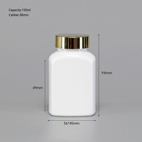 Échantillons Gratuits – Nouvelle Bouteille Vide en Plastique HDPE Blanc de 150 ml pour Vitamines et Gélules Médicinales
