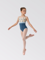 Stage Boutique High Splits Crop Top à manches longues correspond au cercle complet du costume lyrique deux pièces en maille douce