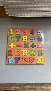 Wooden Board with Colorful Alphabet Number Kids Hand-eye Coordination 3D Kids Montessori Educational Wooden <b>Toy</b> Wholesale - Product Image 2