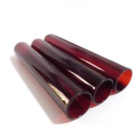 Tube en verre de quartz noir et rouge, tube en quartz rubis