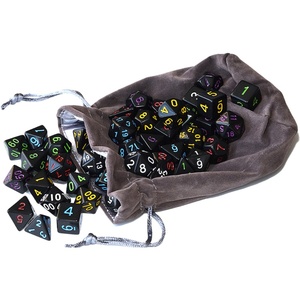 Ensemble de dés acryliques polyédriques dés d'impression personnalisés et sac pour adultes enfants Cubes en plastique <span class=keywords><strong>TRPG</strong></span> D4 D6 D8 D10 D12 D20 dés de jeu - Product Image 4