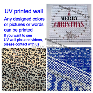 Hiện đại <span class=keywords><strong>UV</strong></span> in nhựa sequin Panels ánh sáng lung linh tấm Tường phông nền cho đám cưới sự Kiện Đảng bé tắm sinh nhật trang trí - Product Image 3