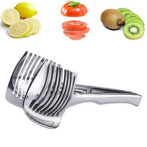 Cortador de Frutas y Verduras de Acero Inoxidable para Cocina, Rebanador Manual de Naranjas, Limones, Tomates y Cebollas - Product Image 1