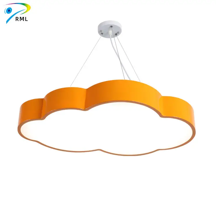 Kindergarten children's room orange cloud pendant light creative led cloud ceiling lamp