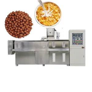 200kg/h Breakfast cereals making machine corn flakes extruder cereals snacks food production machine manufacturers