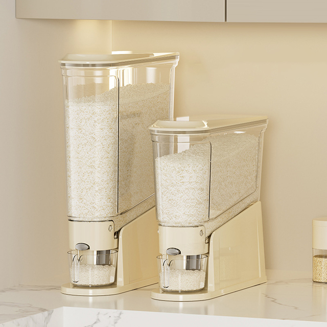DAYOOH Wholesale Kitchen Plastic Flour Grain Storage Container Moisture-Proof Insect-Proof Airtight Rice Dispenser