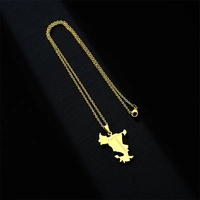 Nouvelle France Mayotte Carte Pendentif Collier Pour Femmes Hommes En Acier Inoxydable Fête D'anniversaire Charme Mayotte Islanders Bijoux Cadeaux