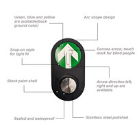 Bouton poussoir de signalisation pour piétons en aluminium de haute qualité