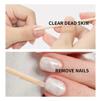 Outil de Retrait des Cuticules pour Nail Art Droit 50/100 Pièces Réutilisable Double Embout Bâtonnet en Cristal Pousse-Cuticules