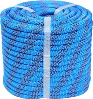 Corde d'arboriculture tressée en polyester de 3/8 pouce, 100 pieds, haute résistance, pour travaux d'arboriculture, camping, balançoire, escalade, bleu, rouge