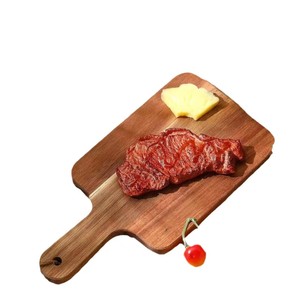Tabla de cortar de madera de 15x30.5cm con asa, rectangular, de madera maciza, para uso en la cocina. - Product Image 5