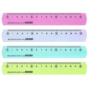 ARDA - SERIE PROFIL Regla de Aluminio Esmerilado 15CM Surtido - Product Image 1