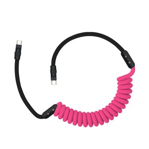 Câble USB-C vers USB-C rétractable 240W, à spirale, pour charge rapide, compatible avec les chargeurs de voiture et les séries iPhone 17-15 - Product Image 1