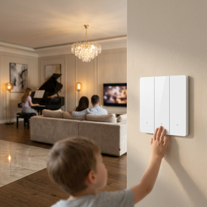 CNSKOU EU/UK Smart interruttore a muro 86*86 220V 110V pulsante interruttore telecomando 1/2/3 gruppo Frame WiFi 10A - Product Image 2