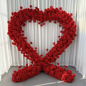 HI-HFA071 Trắng Nhân Tạo Đám Cưới Vòm Hoa Hình Trái Tim Lụa Hoa Vòm Backdrop Sắp Xếp Đám Cưới Độc Đáo Trang Trí Nội Thất Thiết Lập - Product Image 2
