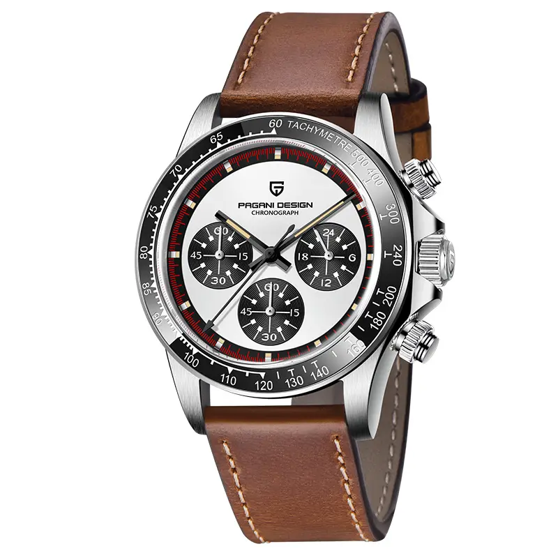 PAGANI Design Watch Men's Chronograph Multifunction 316L Stainless Steel 100M Waterproof Commercial Quartz Watch