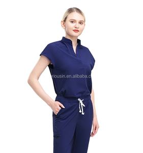 Gloriousin 2023 RTS ชุดเครื่องแบบแพทย์คริสต์มาสสำหรับทุกเพศหมวก bouffant ยืดได้ดิคกี้<span class=keywords><strong>แขน</strong></span><span class=keywords><strong>ยาว</strong></span> - Product Image 1