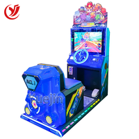 Machine de jeu d'arcade vidéo de simulateur de conduite de course pour enfants de conducteur de voiture cool à jetons Yuejin