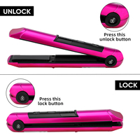 PRITECH Mini fer à cheveux chauffant sans fil portable taille compacte Mini fer à lisser plat sans fil rechargeable pour le voyage