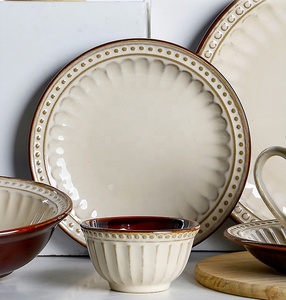 ชุดอาหารเซรามิกยุโรปคุณภาพสูง 8 ชิ้น ชุดอาหารเย็น ชุดถ้วยชามเซรามิก - Product Image 2