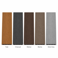 Plancher de terrasse en composite hybride aluminium WPC 3000x125x22.5mm, co-extrudé, micro-anti-fuite, pour extérieur et jardin