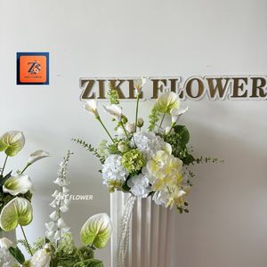 Décoration <span class=keywords><strong>de</strong></span> salle d'événement hortensia vert fleur artificielle <span class=keywords><strong>Roses</strong></span> <span class=keywords><strong>roses</strong></span> boule <span class=keywords><strong>de</strong></span> fleur blanche décoration <span class=keywords><strong>de</strong></span> Table <span class=keywords><strong>de</strong></span> mariage - Product Image 4