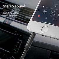 Câble AUX 1M Jack 3.5mm Câble audio en nylon tressé 3.5mm mâle vers mâle Câble AUX pour voiture Casque pour téléphone MP3 Haut-parleur de voiture