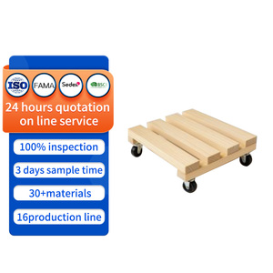 Plateau à fleurs mobile en bois personnalisé pour une présentation pratique des fleurs, balcon avec support à fleurs mobile <span class=keywords><strong>sur</strong></span> <span class=keywords><strong>roulettes</strong></span> - Product Image 1