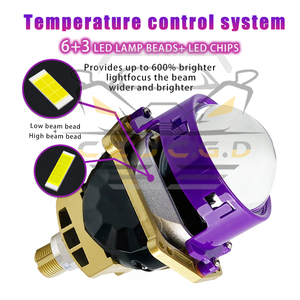 JC-17B 신제품 3인치 고광량 LED 헤드라이트 150W 더블 램프 컵 이중 초점 렌즈 뛰어난 방열 바이 LED 프로젝터 렌즈 - Product Image 3