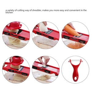 Alat pemotong sayur multifungsi, pengiris Manual aman untuk dapur - Product Image 3